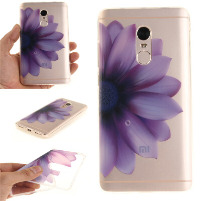 

Half flower Pattern Soft Thin TPU Rubber Silicone Gel Case Cover for XiaoMi RedMi Note 4