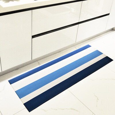 

LIDIMEI foam kitchen mat blue and white natural material paint color spray simple and comfortable easy care 50 * 120cm