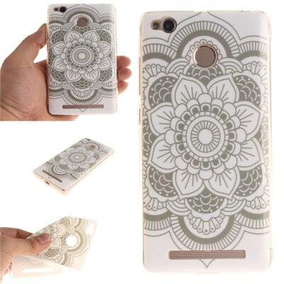 

White flowers Pattern Soft Thin TPU Rubber Silicone Gel Case Cover for XIAOMI RedMi 3X