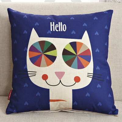 

Jiuzhou deer textile cartoon style underwear pillows beds cushions backs sofa cushions office cushions car waist lumbar cushion core containing a small monster 45x45cm