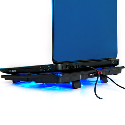 

High Quality laptop cooler 17 inch 5 fans 2 USB Laptop Cooling Pad/ Notebook Stand Cooler silence LED fits 14- 17"