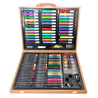 

Ou Rui painting stationery brush pen box set 250 pieces can be washed watercolor pen crayon brush pen art painting pencil wood gi