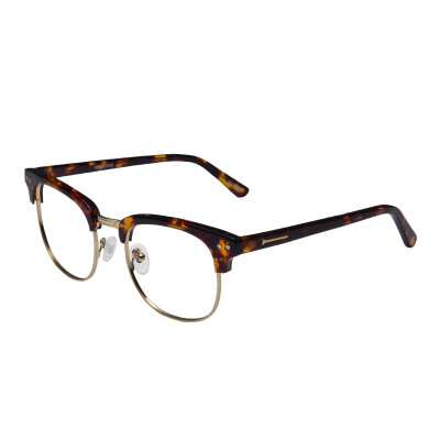 

Wei Gu's (VEGOOS) 5043S retro fashion big frame men and women glasses myopic glasses frame bright black box + silver mirror