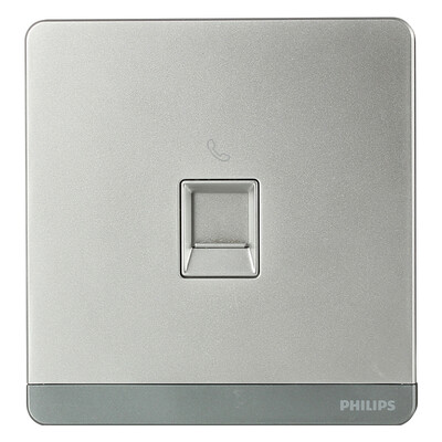 

Philips (PHILIPS) переключатель гнездо выхода серии телефонная розетка RJ11 текстура серебристая