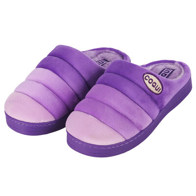 

Cool coqui autumn&winter couple home simple anti-slip thick warm cotton slippers female purple 39-40 CQ1801