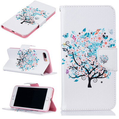 

Small tree Design PU Leather Flip Cover Wallet Card Holder Case for IPHONE 7 Plus