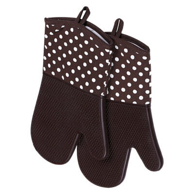 

[Jingdong supermarket] kitchen and the United States baking gloves cotton high temperature microwave oven oven gloves insulation anti-hot anti-skid thickening high temperature gloves 2 only installed bow