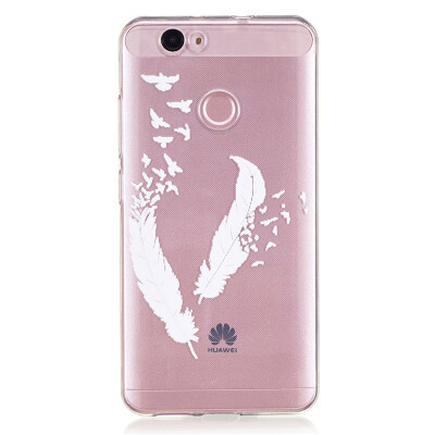 

Feather Dress girl Pattern Soft Thin TPU Rubber Silicone Gel Case Cover for HUAWEI Nova