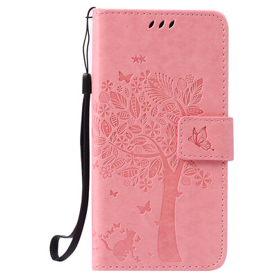 

Pink Tree Design PU кожа флип крышку кошелек карты держатель чехол для WIKO LENNY 2