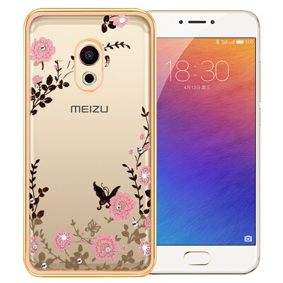 

MOONCASE Премиум [Secret Garden] Бабочка мягкая TPU Покрытие побрякушки Блеск Прозрачная задняя крышка чехол для Meizu Pro 6