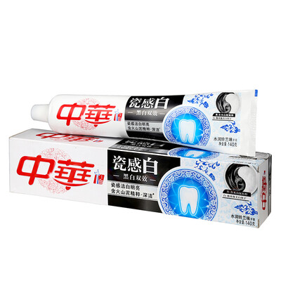 

China ZHONGHUA porcelain white&white double-effect toothpaste 140g
