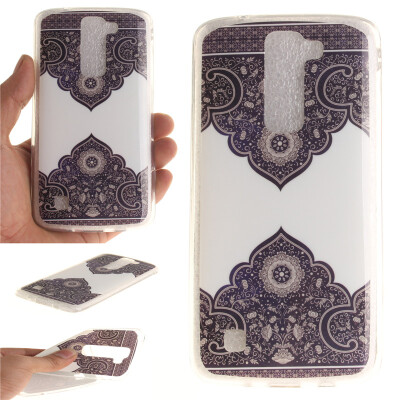 

Diagonal totem Pattern Soft Thin TPU Rubber Silicone Gel Case Cover for LG K8