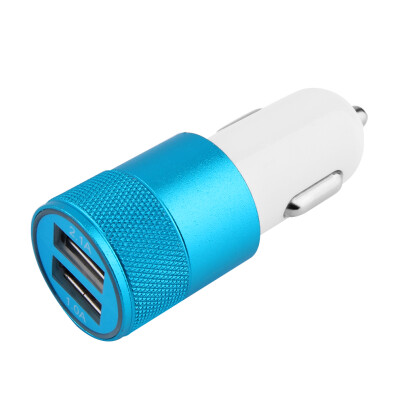 

Dual USB Car Charger Adaptor Bullet Shape 2-Port Socket for Phone Tablet