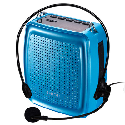 

Ten degrees ShiDu SD-S368 small bee loudspeaker teaching dedicated high-power portable tour guide microphone microphone microphone high-power speaker waist hanging loudspeaker sky blue