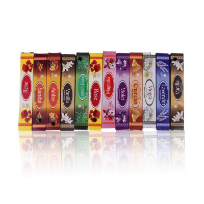 

Mix 10 Indian Incense Sticks Aromatherapy Aroma Perfume Fragrance Fresh Air