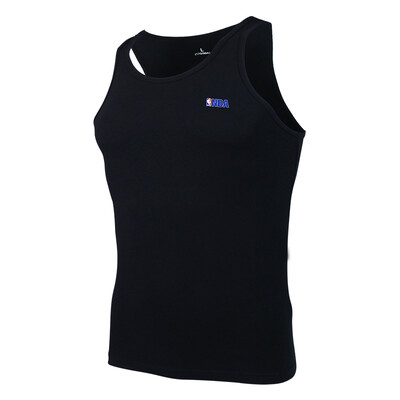 

NBA Vest Men&39s Pure Color Elastic Cotton Tight Slim Soft Basketball Sports Vest Black L