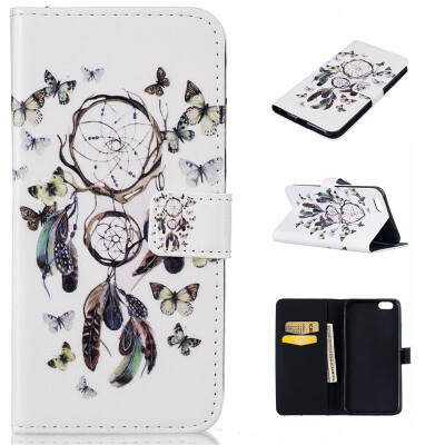 

Butterfly chimes Design PU Leather Flip Cover Wallet Card Holder Case for IPHONE 66S