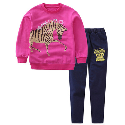 

KIDS MAM & DAD Kids & Casual Set Big Tong Set Long Sleeve T-Shirt Pants Sweater 52412 Rose 110