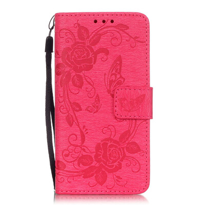 

Rose Butterfly Style PU Leather Flip Cover Wallet Card Holder Case for SAMSUNG A510