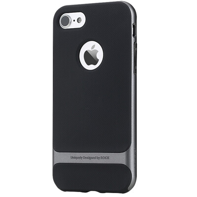 

Rock ROCK Apple 7 mobile phone shell iphone7 protective sleeve all-inclusive drop-resistant silicone soft shell Les Series titanium gray