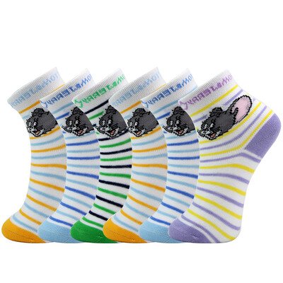 

TOM&JERRY Tom Cats&Jerry Rat boys&socks children cute cartoon baby combed cotton socks four seasons 6 pairs of 16-18CM