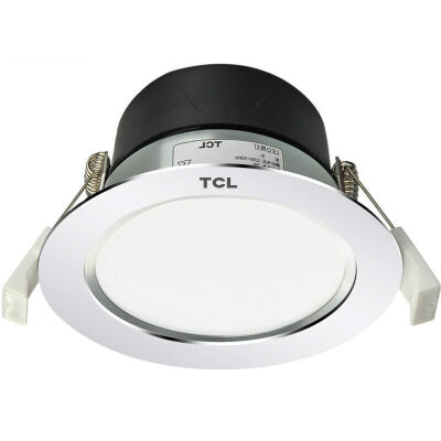 

【Jingdong Supermarket】 TCL Downlight LED Spotlight 3w5w7w Full set of ceiling lamp Cattle light Small spotlight Bright silver 5W Warm yellow 85-95mm hole