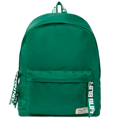 

Baifeng BF16W11A solid color simple letter ribbon student couple couple shoulder bag light nylon bag men&women British green