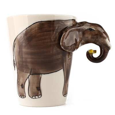 

Fun 3D Cubic Ceramics Mugs Creative Gifts Cups Coffee Cups Birthday Gifts Elephants
