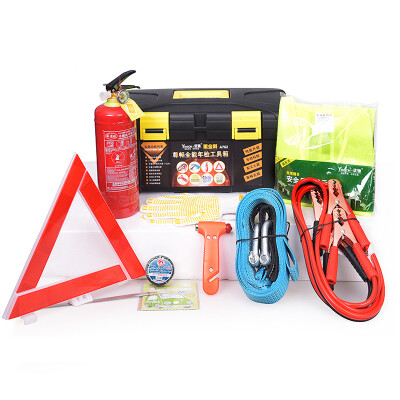 

Fire extinguisher 1KG battery line trailer rope safety hammer toolbox anti-fire tool box emergency rescue package fire extinguisher 1KG