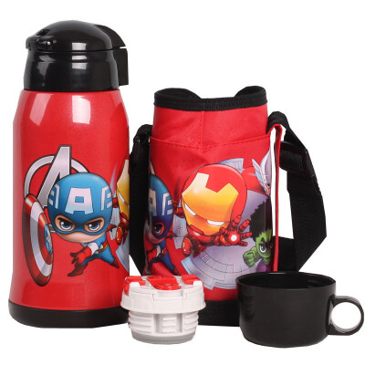 

Disney (DISNEY) baby double cover straw cup baby drink stainless steel insulation kettle (including portable cup) 550ML diffuse red