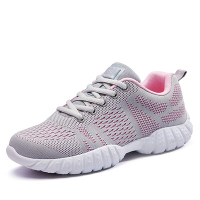 

Gold beller couple cross-country running shoes flying woven breathable shoes fashion wild outdoor shoes JBL2683 female models - gray powder 40 yards