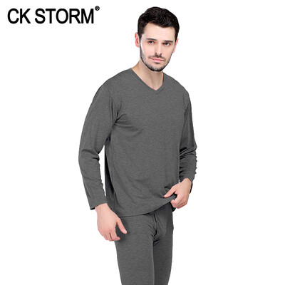 

CK STORM thermal underwear Leica cotton comfortable breathable autumn&winter thin mens underwear set