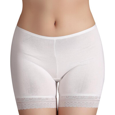 

Jingdong supermarket] Arctic cashmere sexy safety pants anti-emissive pants comfortable lace leggings flat angle ladies underwear white