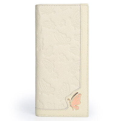 

Scarecrow (MEXICAN) sweet fashion butterfly printing long money female wallet head cowboy lady wallet SJ830042L-02 beige