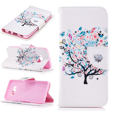

Small tree Design PU Leather Flip Cover Wallet Card Holder Case for SAMSUNG GALAXY S8