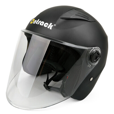 

Ontrack electric car helmet motorcycle helmet men autumn and winter models half helmet warm windscreen sunscreen lens