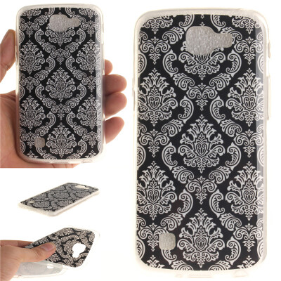 

Totem flowers Pattern Soft Thin TPU Rubber Silicone Gel Case Cover for LG K4