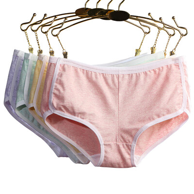 

【Jingdong Supermarket】 Ms. Yu Zhaolin underwear female cotton interior sexy cute color cotton women in the low waist triangle underwear 4 gift box uniform