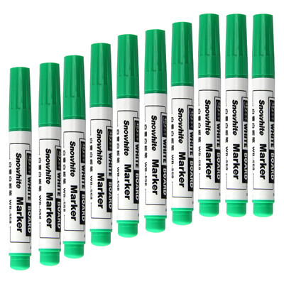 

Snowboard (snowhite) WB-558 special ink round white board pen green 10 loaded
