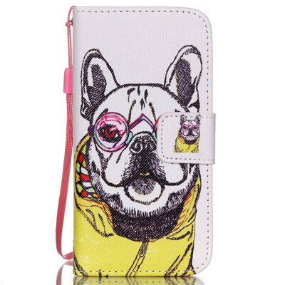 

Dog Design PU Leather Flip Cover Wallet Card Holder Case for IPHONE 5