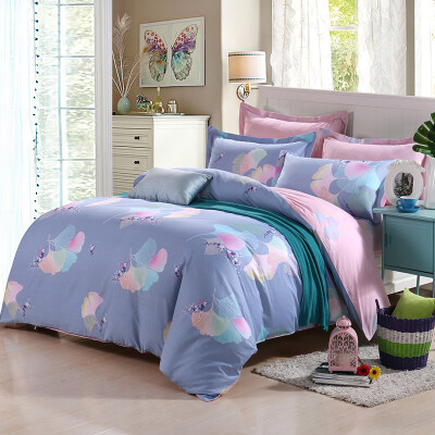 

uya100 print cotton bed set/bed kit (duvet cover/bed sheet/pillow case)