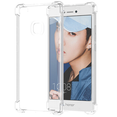 

ESCASE Huawei glory 8 youth version of the phone shell glory 8 youth mobile phone sets TPU all-inclusive air bag drop soft shell (with hanging rope hole) through white