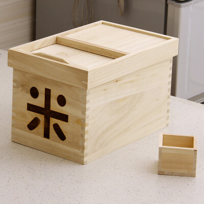 

【Jingdong Supermarket】 Ou Runzhe rice barrels 5 kg installed Paulownia Japanese solid wood pest control moisture-proof rice box