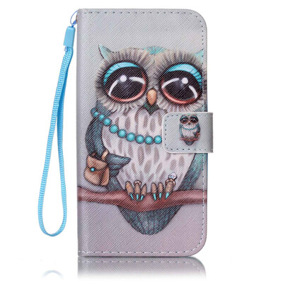 

Gray Owl Design PU Leather Flip Cover Wallet Card Holder Case for LG K7