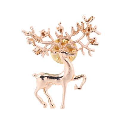 

Cute New Year Christmas Deer Xmas Gift Alloy Brooch Pin Party Decoration