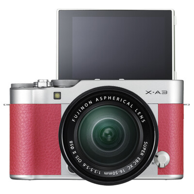 

Fuji (FUJIFILM) XA3 XC16-50mm розово-красный микро-один пиксель комплект 24200000 многоточечный сенсорный экран 180 удаленного USB-зарядки XA3 WIFI