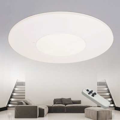

Jingdong Supermarket] HD ceiling lamp LED bedroom living room lights modern minimalist all-white remote control stepless dimming color temperature 24W