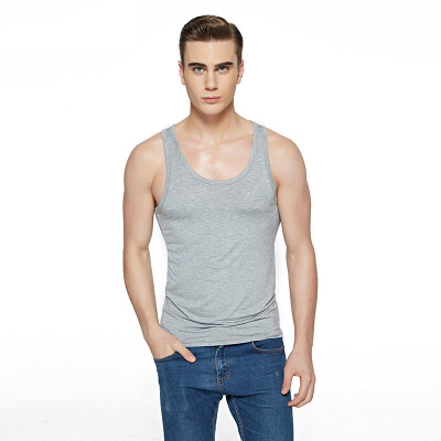 

【Jingdong Supermarket】 Hengyuan Xiang men's vest cotton Slim stretch sleeveless bottoming shirt 1 piece installed white