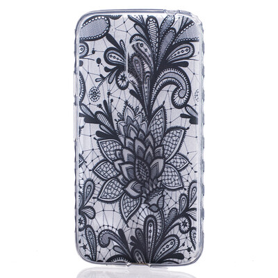 

Black Rose Pattern Soft Thin TPU Rubber Silicone Gel Case Cover for Moto G4G4 Plus