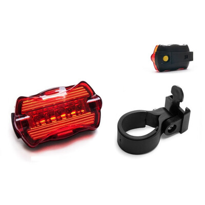 

Bike Bicycle 5 LED Taillight 6 Modes Cycling Safety Warning Lamp Rear Light
